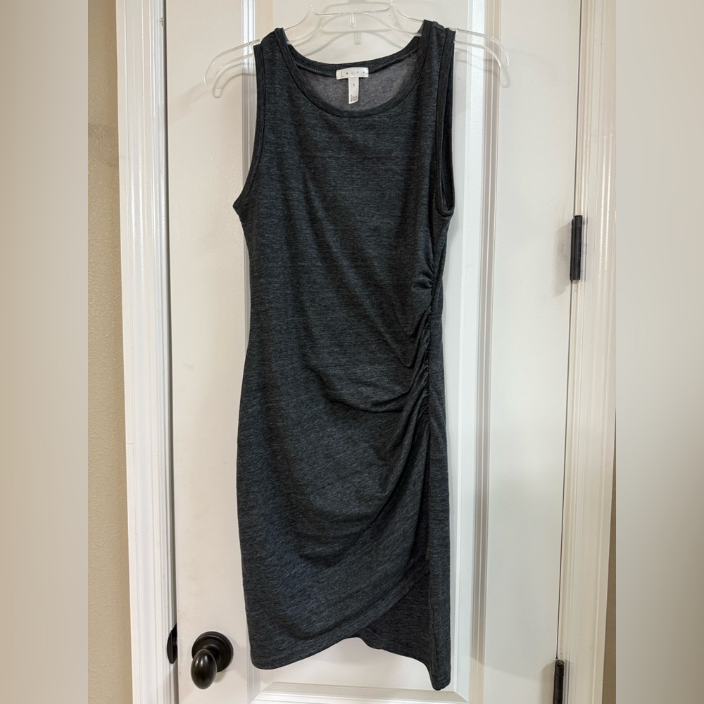 Leith size small grey marked ruched dress from Nordstrom sleeveless bodycon
